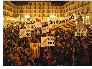 Manifestaci histrica en defensa de Mallorca